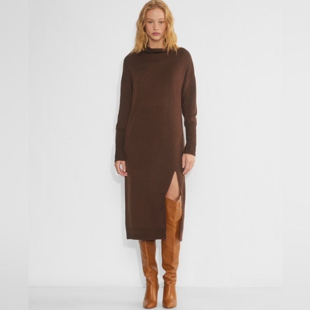 Wilfred Free Cyprie Dress Brown Size XS Aritzia #75007